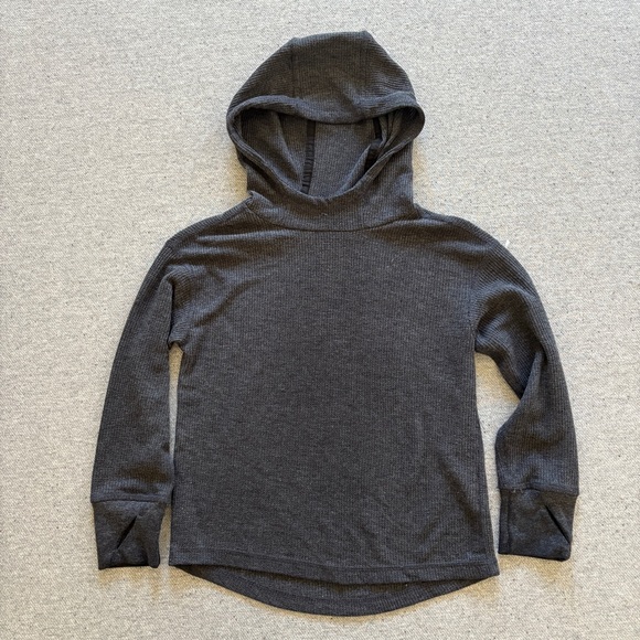 Boys All In Motion waffle knit hoodie XS 4/5 Grey - Picture 1 of 4